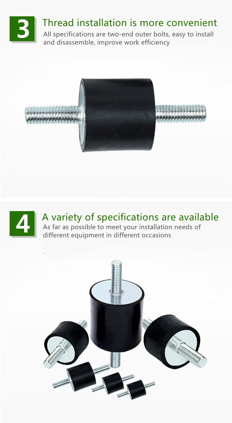 Benefits and applications of VV rubber shock absorbers