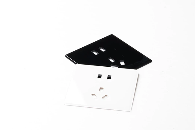 Acrylic glass carved empty plug panel