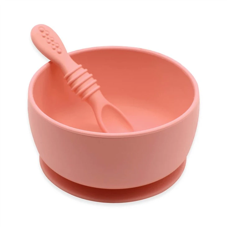 Baby silicone bowl spoon